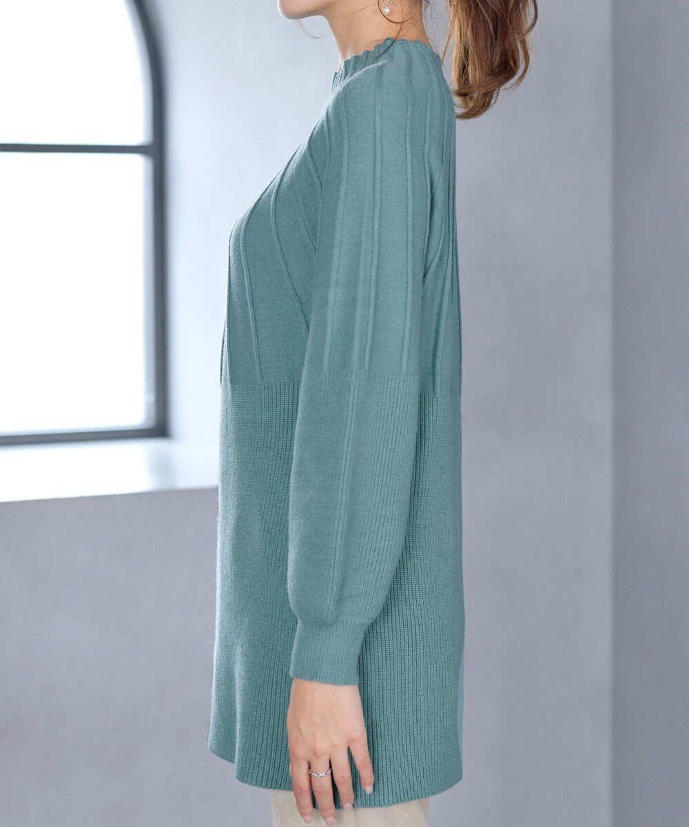 Tiaclasse L 求心片畦ニットチュニック 