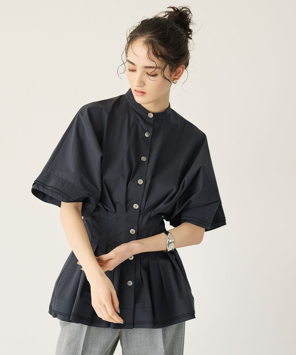 #Newans ナローウエストデザインブラウス 