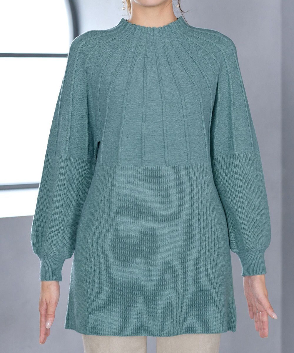 Tiaclasse L 求心片畦ニットチュニック 