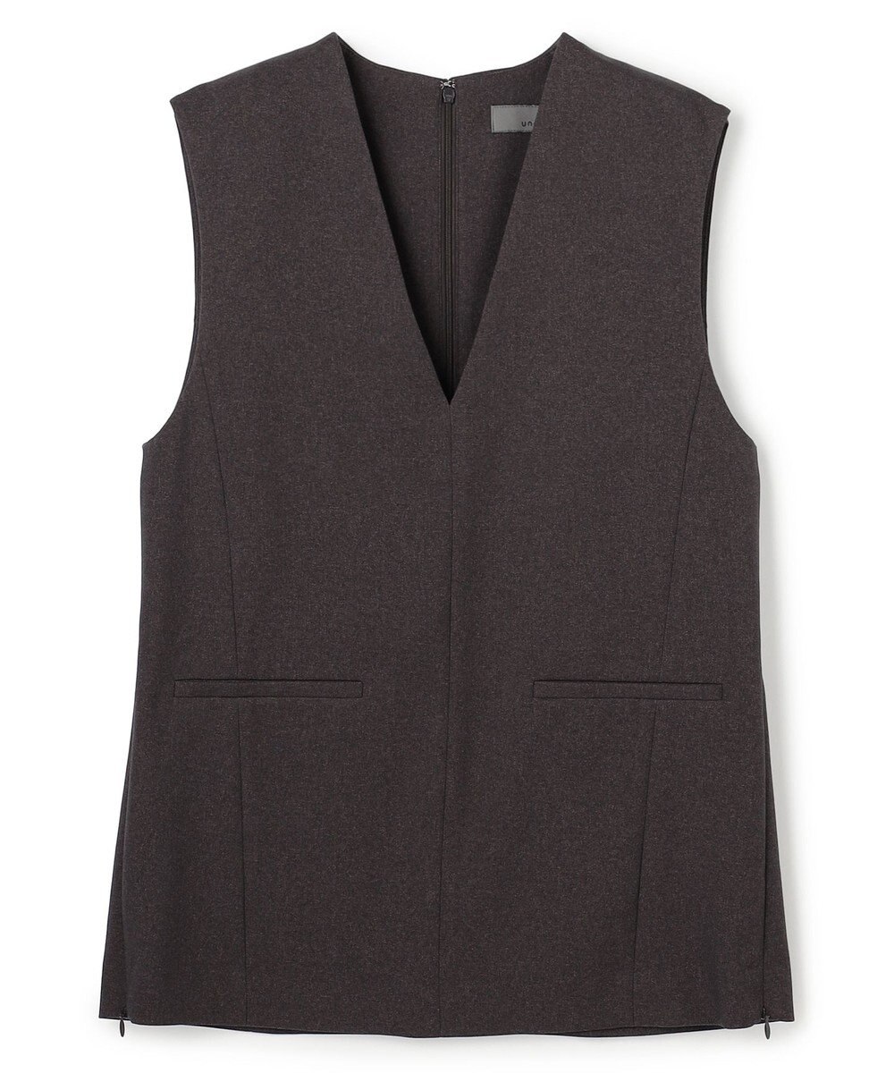 uncrave ウォッシャブルウールライクツイル ジレ 