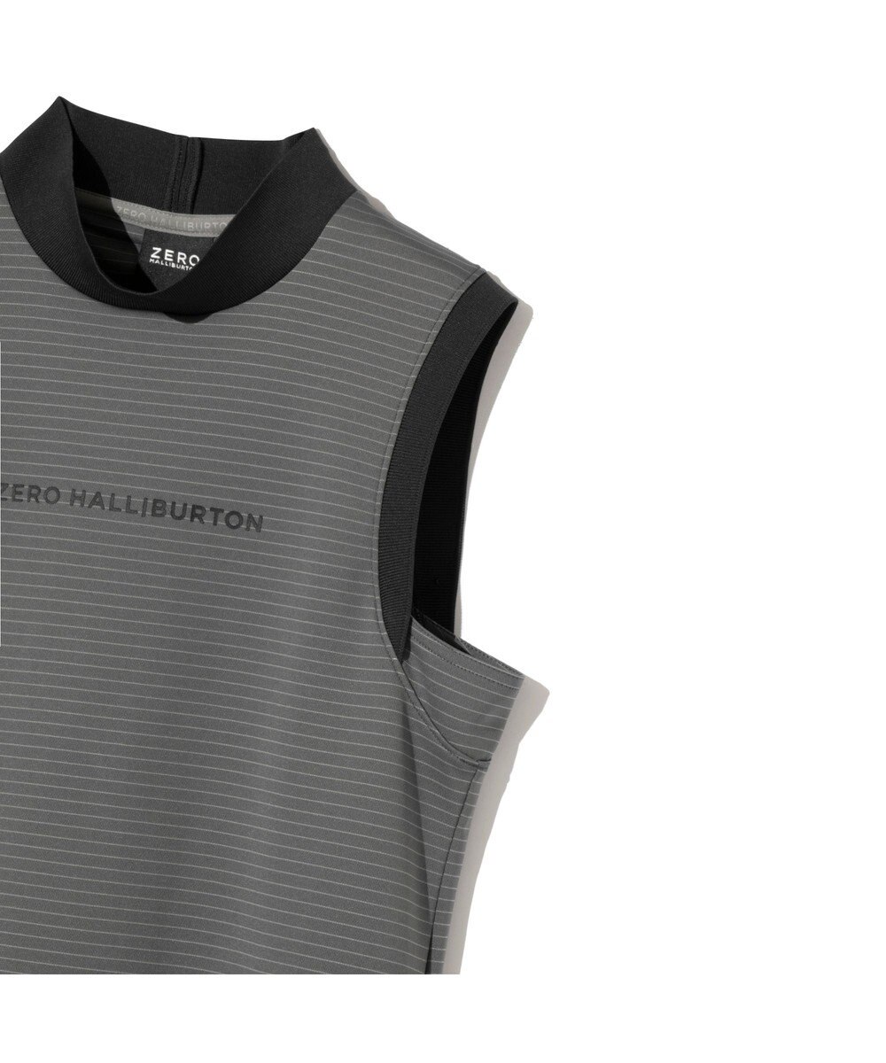 ZERO HALLIBURTON ノースリーブボーダーモックネック ZHG-W6S5b 85218 