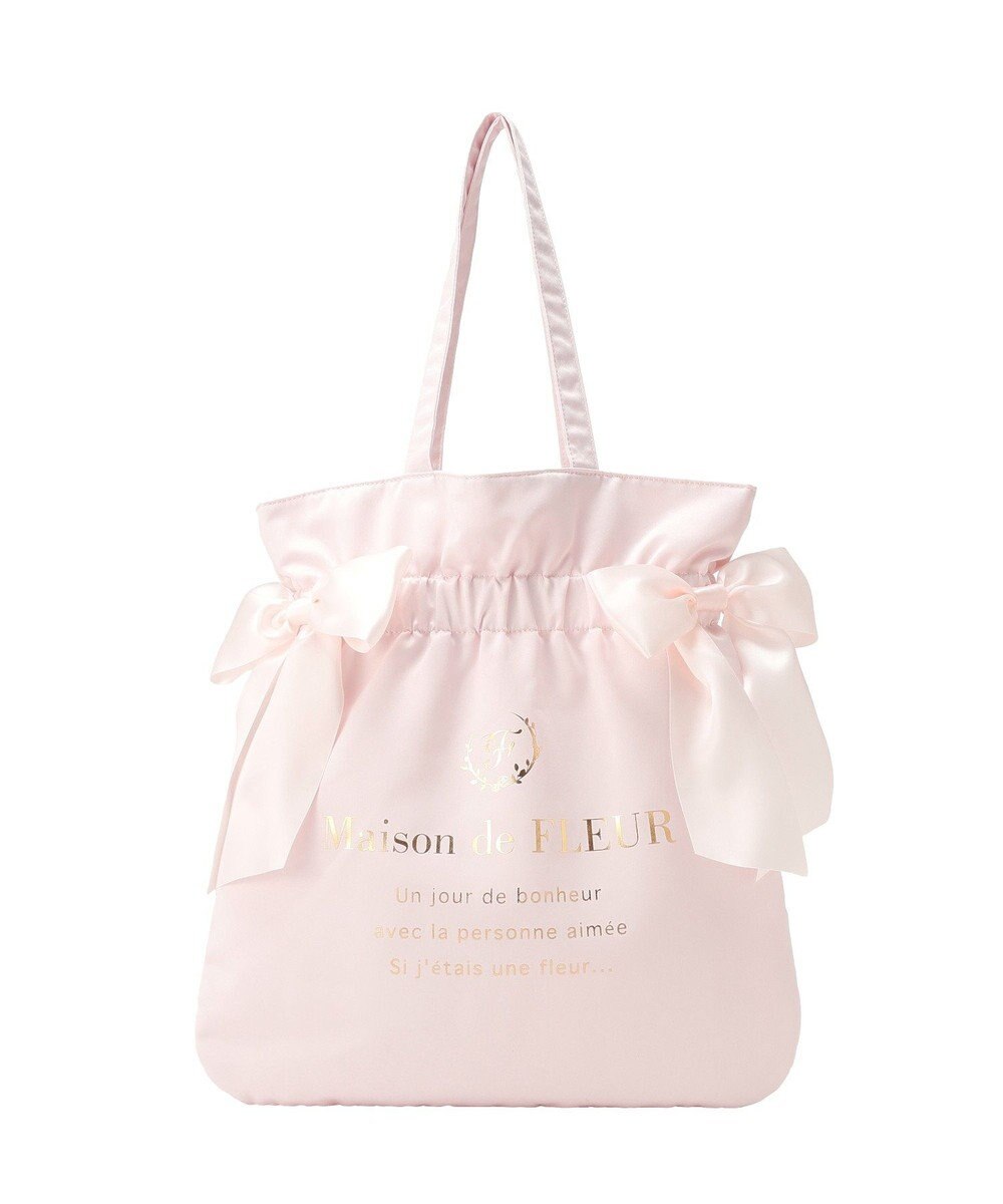Maison de FLEUR 《セット商品》ダブルリボンギャザートート・ポーチ 