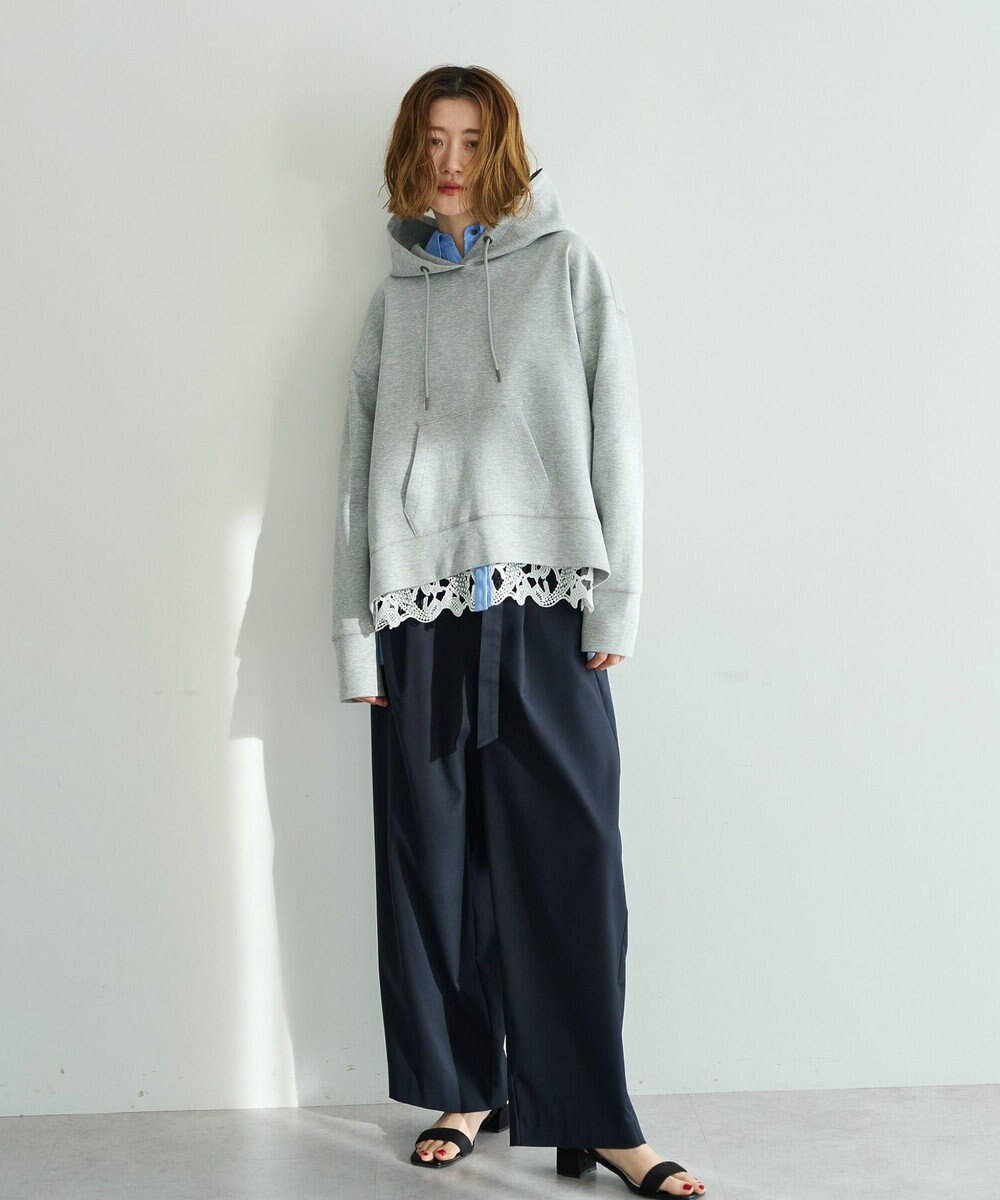 YECCA VECCA レースヘムロングシャツ 