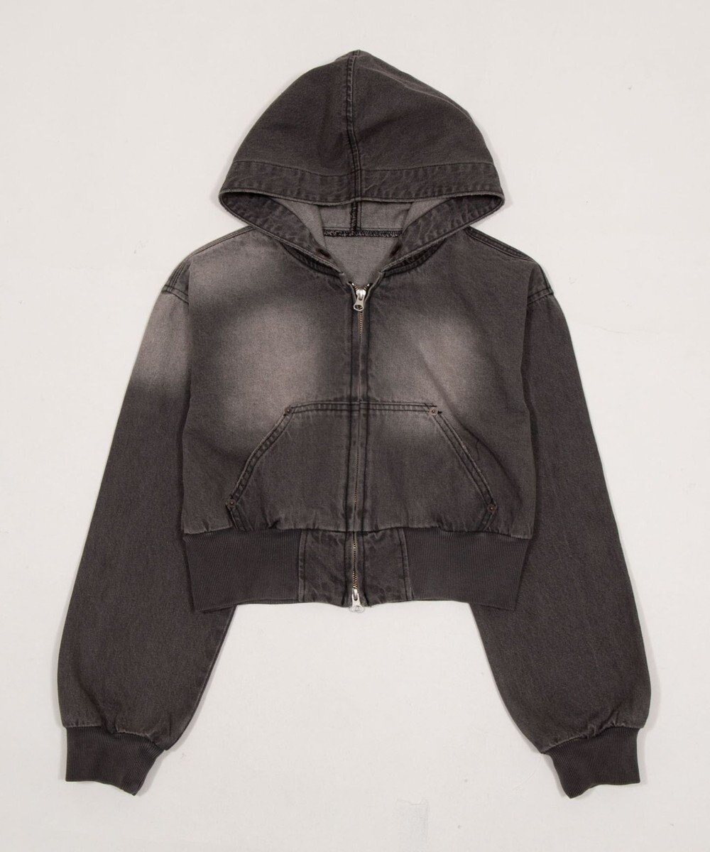 WEGO デニムショートフードブルゾン 