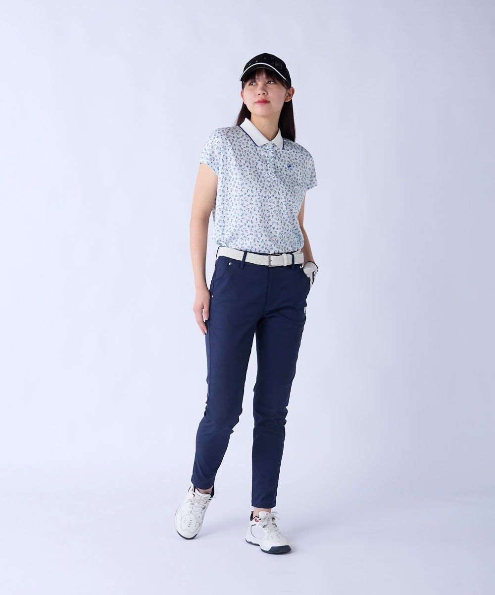 FILA GOLF／marie claire 【FILA GOLF】 ウェストロゴジャガードゴムツイルロングパンツ 