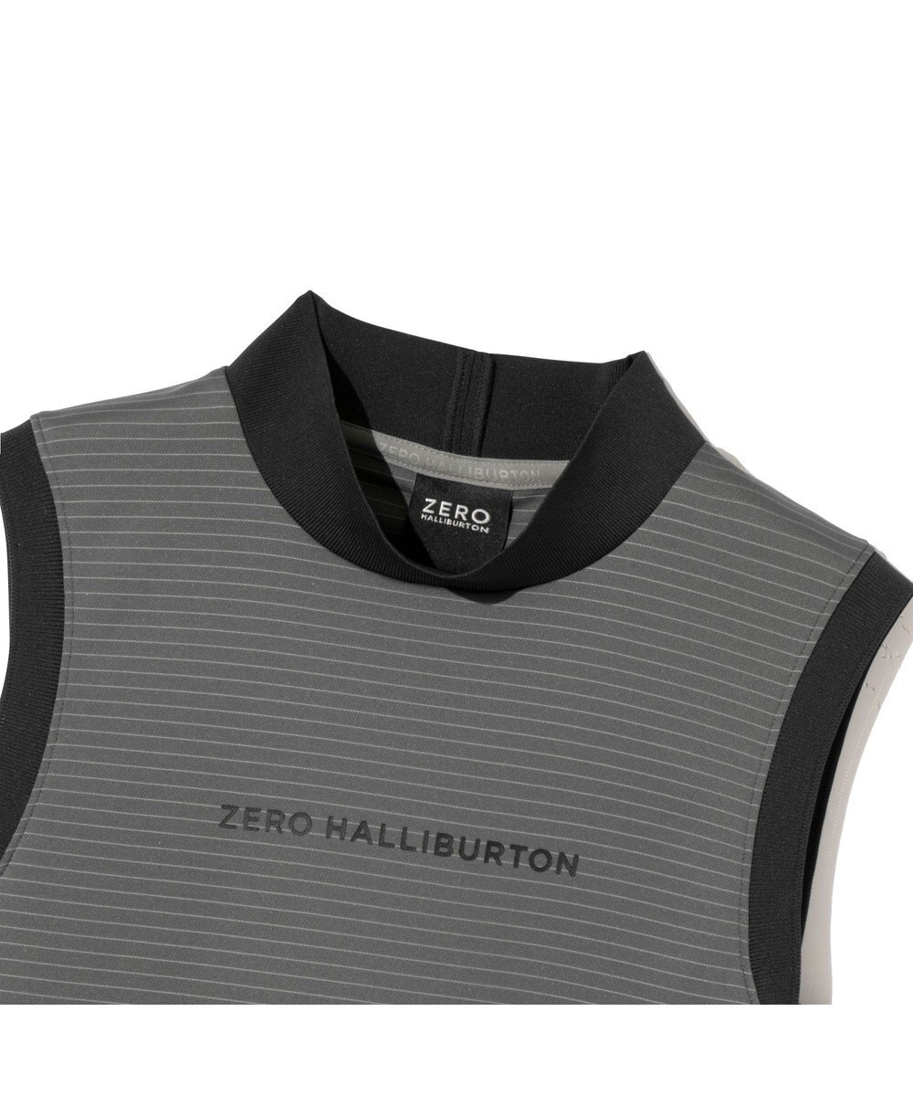 ZERO HALLIBURTON ノースリーブボーダーモックネック ZHG-W6S5b 85218 
