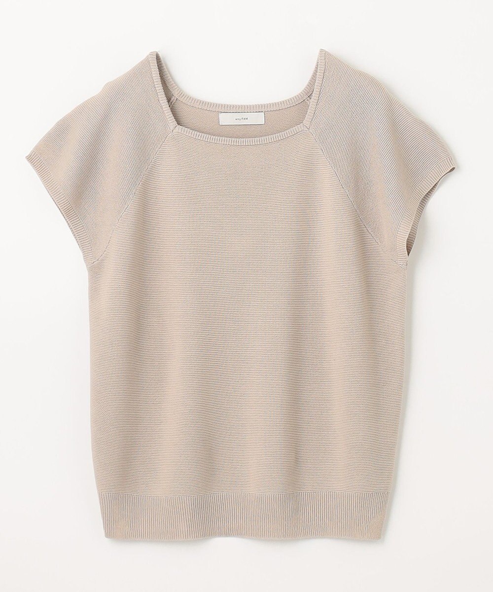 ANY 【洗濯機可能/アンチピリング/UVケア】アクリルガータースクエアニット 