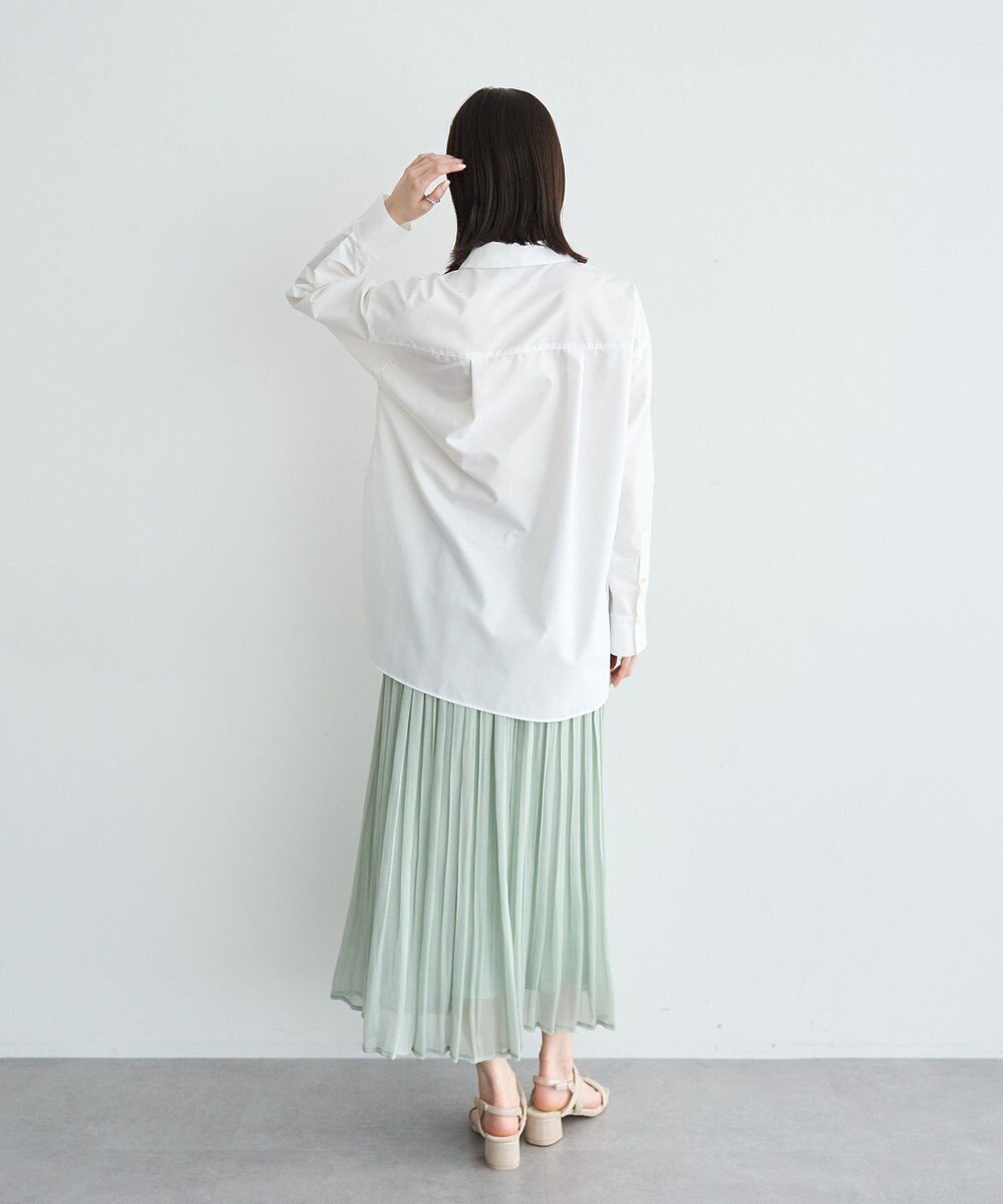 YECCA VECCA レースヘムロングシャツ 