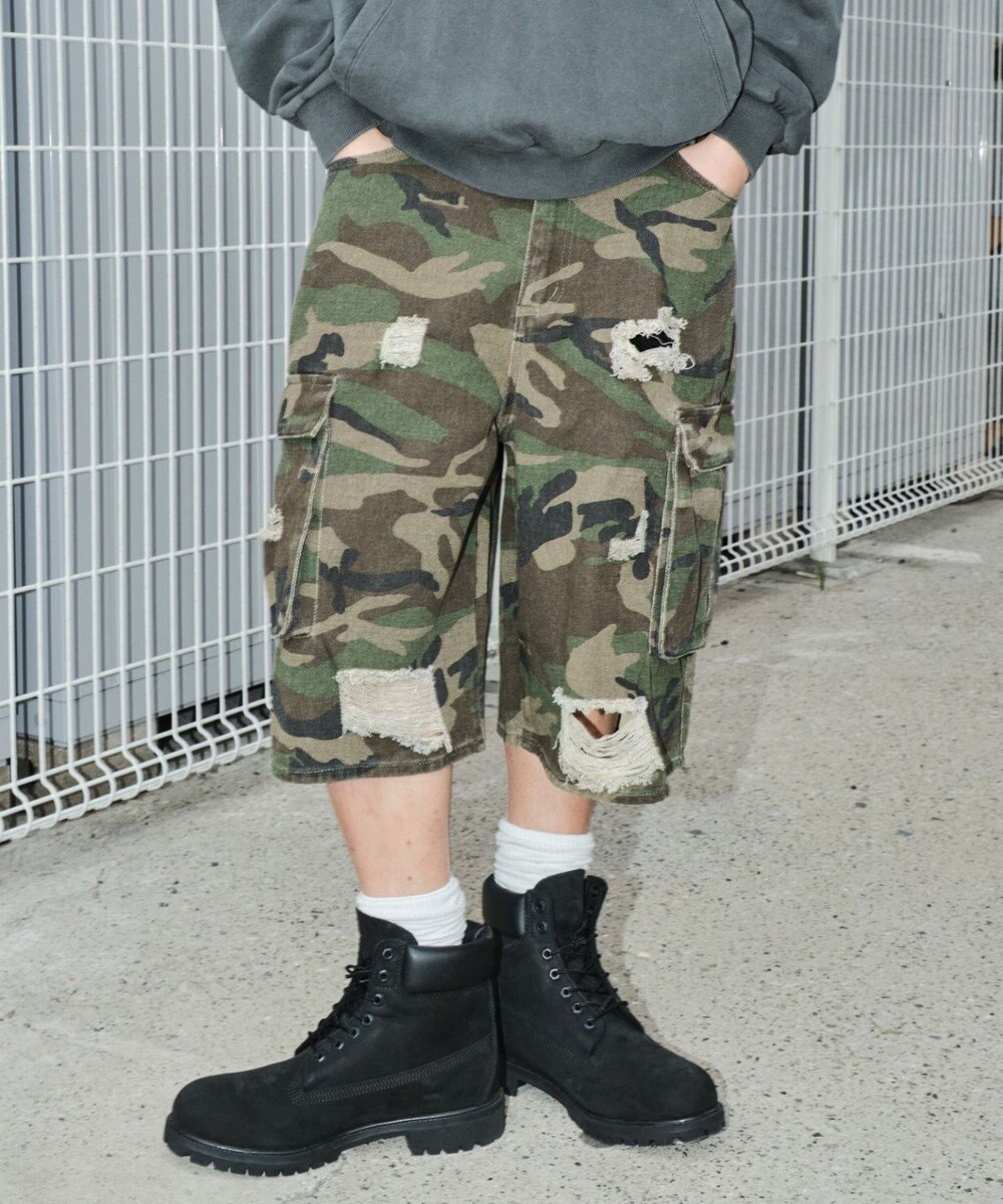 WEGO スーパーバギーカモフラカーゴショーツ 