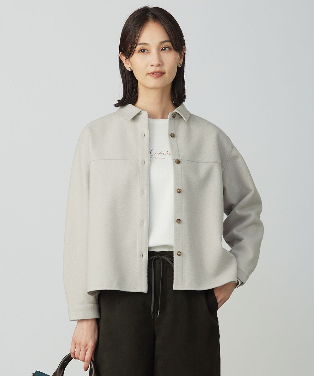 J.PRESS LADIES S メルトンジャージー シャツ 