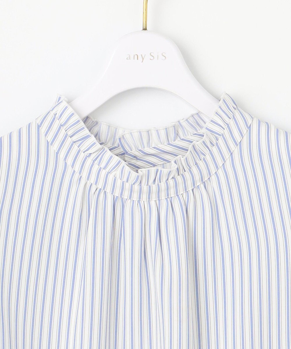 ANY SIS 【洗える】フリルネックスタンド ブラウス 