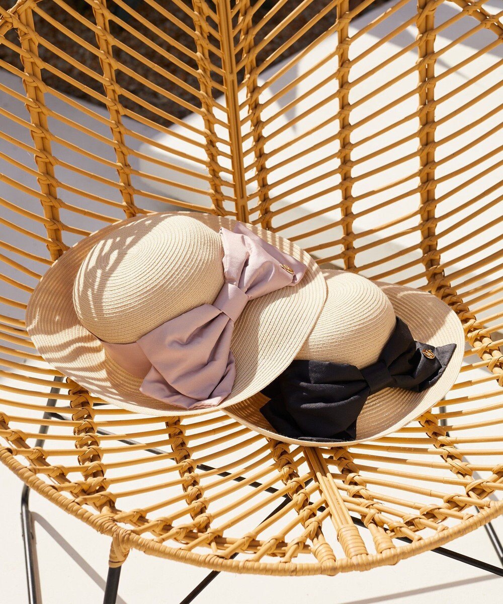 Maison de FLEUR サテンビッグリボンハット 