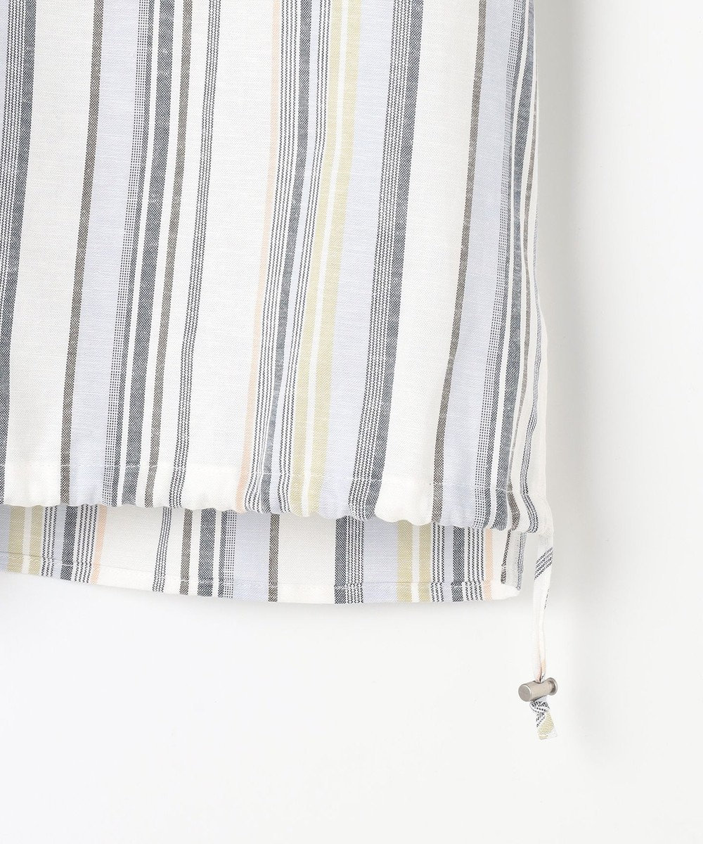 J.PRESS LADIES リネンMIX ストライプ スッキパー ブラウス 