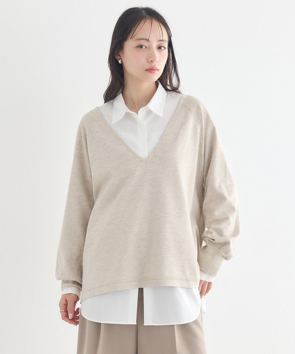 earth music&ecology ディープＶネックプルオーバー 