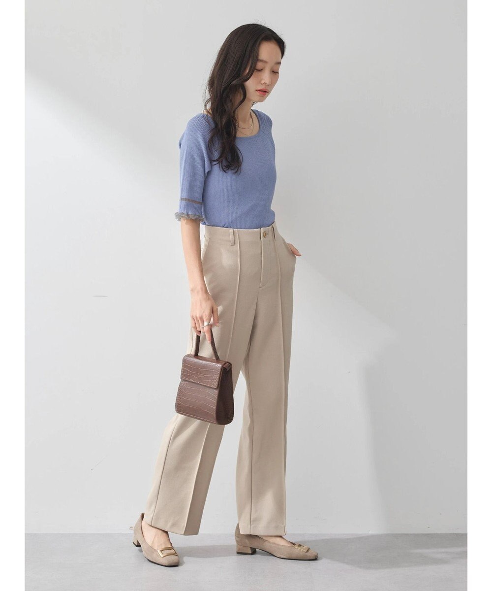 earth music&ecology ポイントシアーフリルニットプルオーバー 