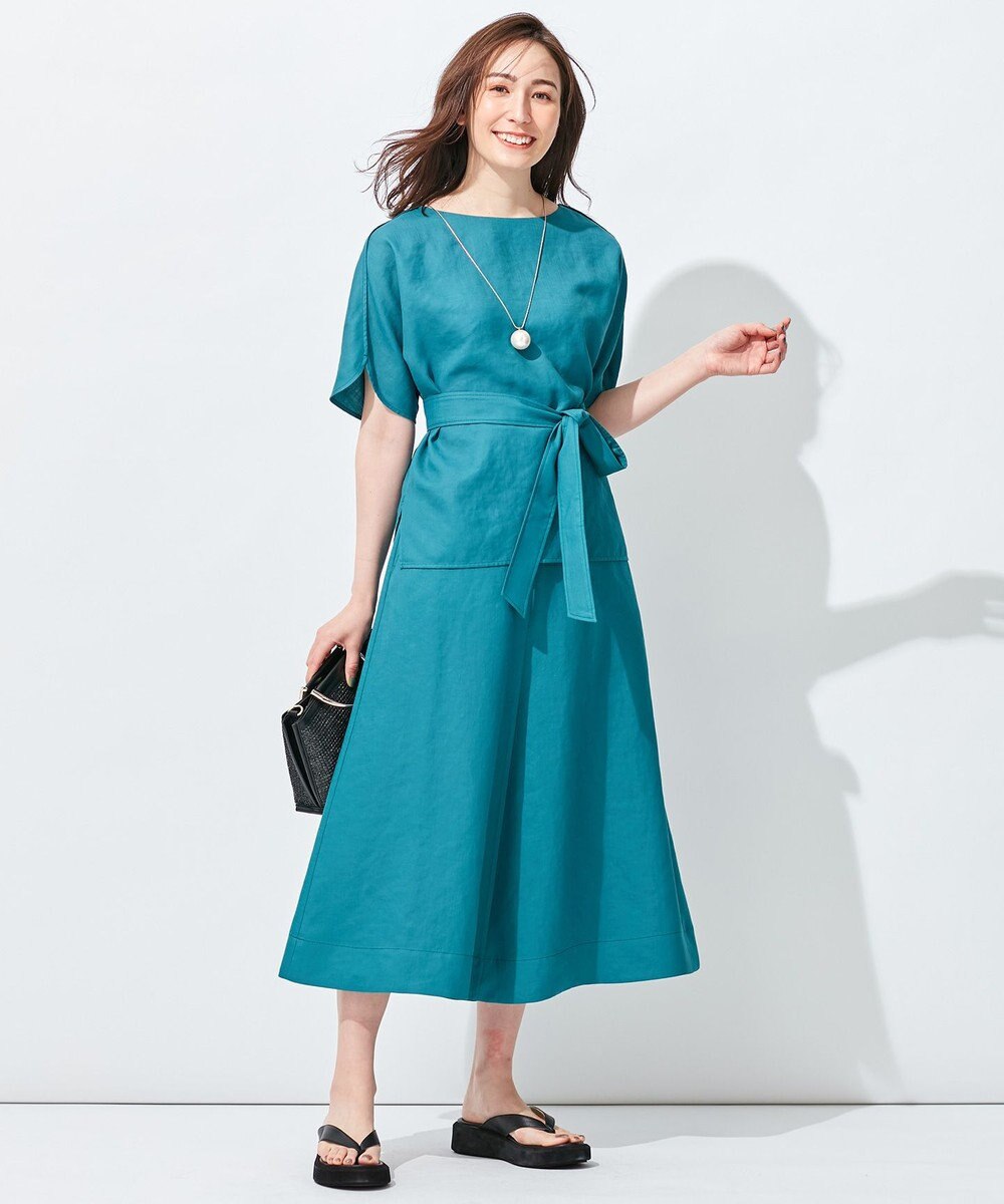 自由区 【接触冷感/セットアップ着用可】トリアセテートツイル フレアスカート 