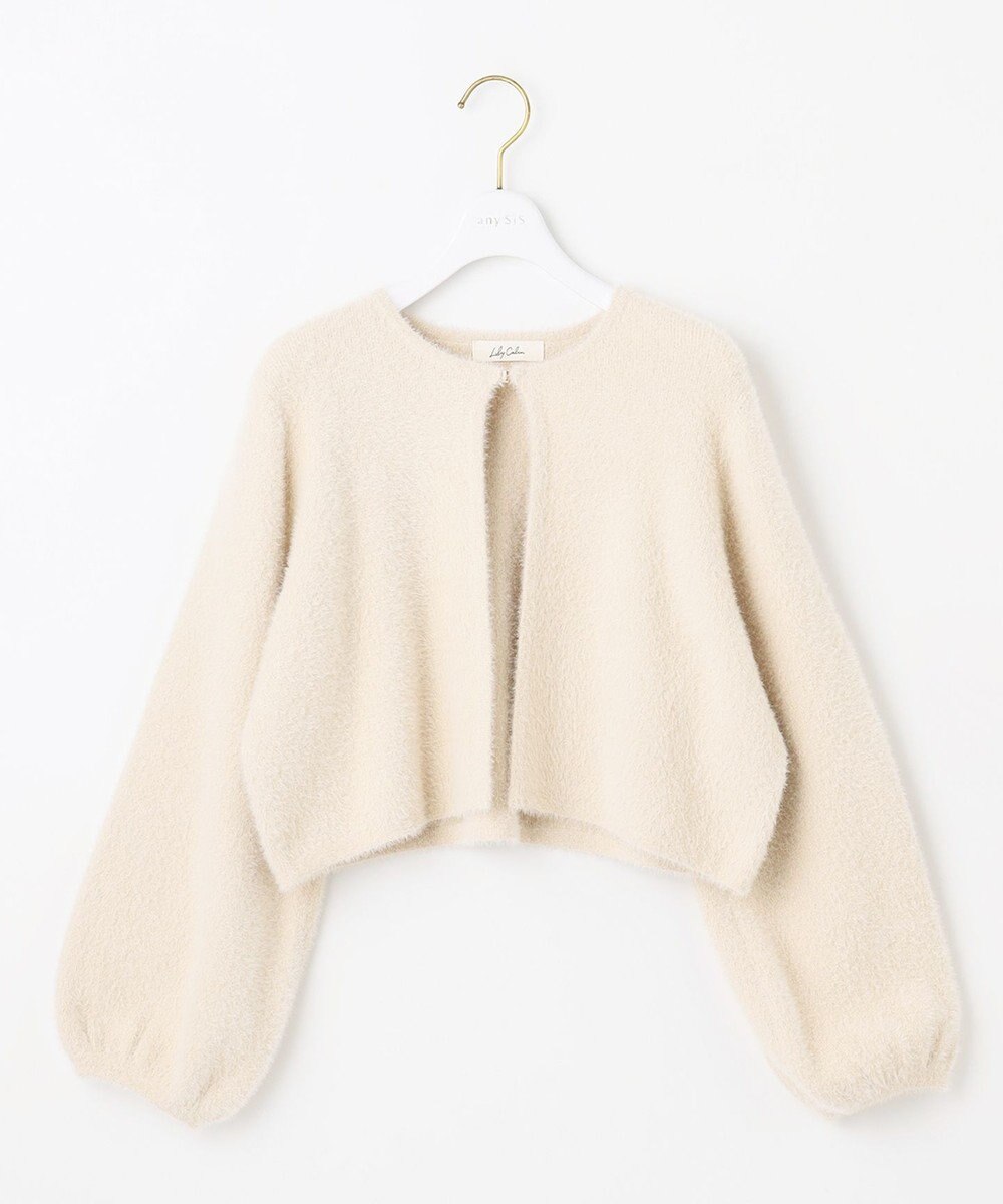 ANY SIS S 【洗える】フェザーボレロ カーディガン 