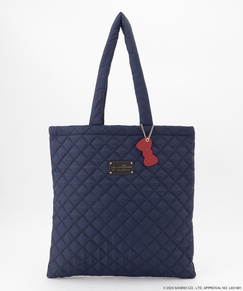LA BAGAGERIE 【LA BAGAGERIE×HELLO KITTY】リボンチャーム付き　キルティングトート 