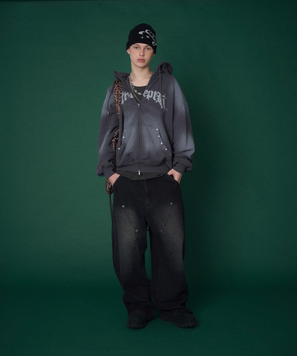 WEGO 【ユニセックス着用ITEM】グラフィックZIPパーカー 