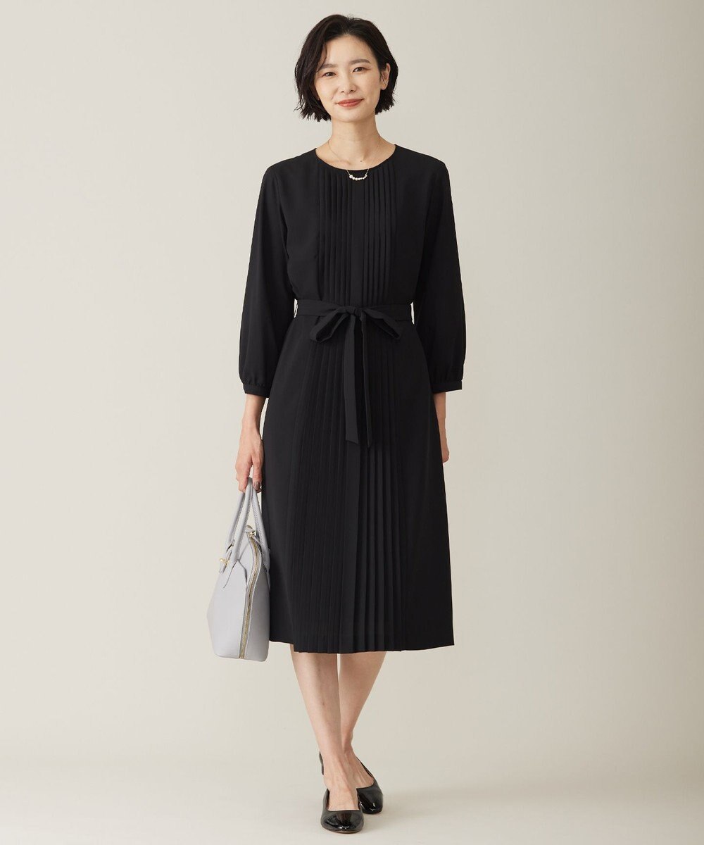 J.PRESS LADIES S 【洗える】ノルディス2wayジョーゼット フロントプリーツ ワンピース 