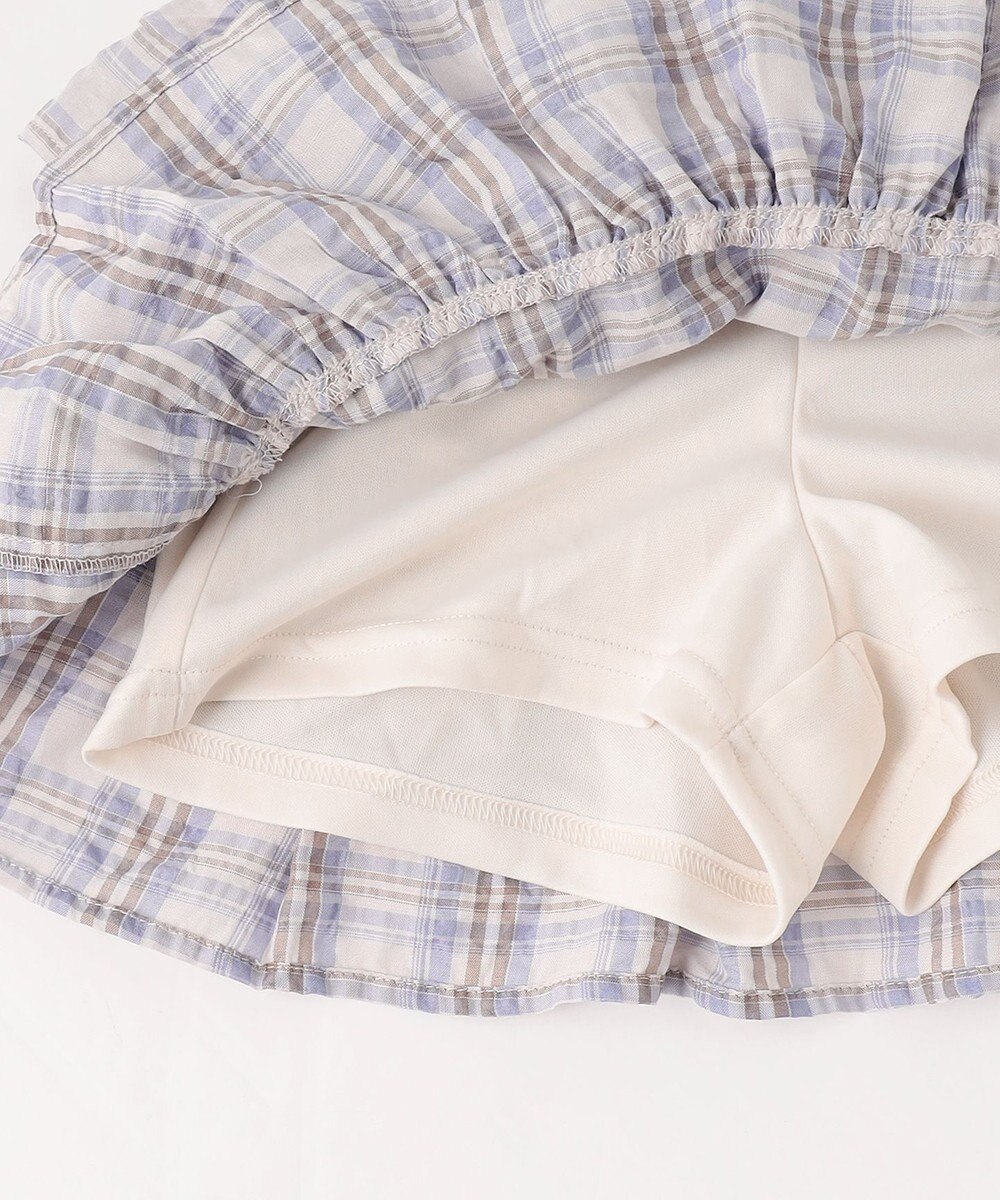 ANY KIDS 【洗濯機可能】ティアード チェックスカパン 