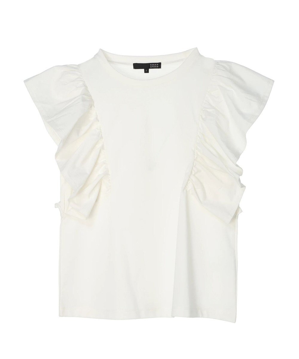 Green Parks ・ＳＵＧＡＲ　ＳＰＯＯＮ＜ＣＯＯＬ＞ラッフルスリーブＴＥＥ 