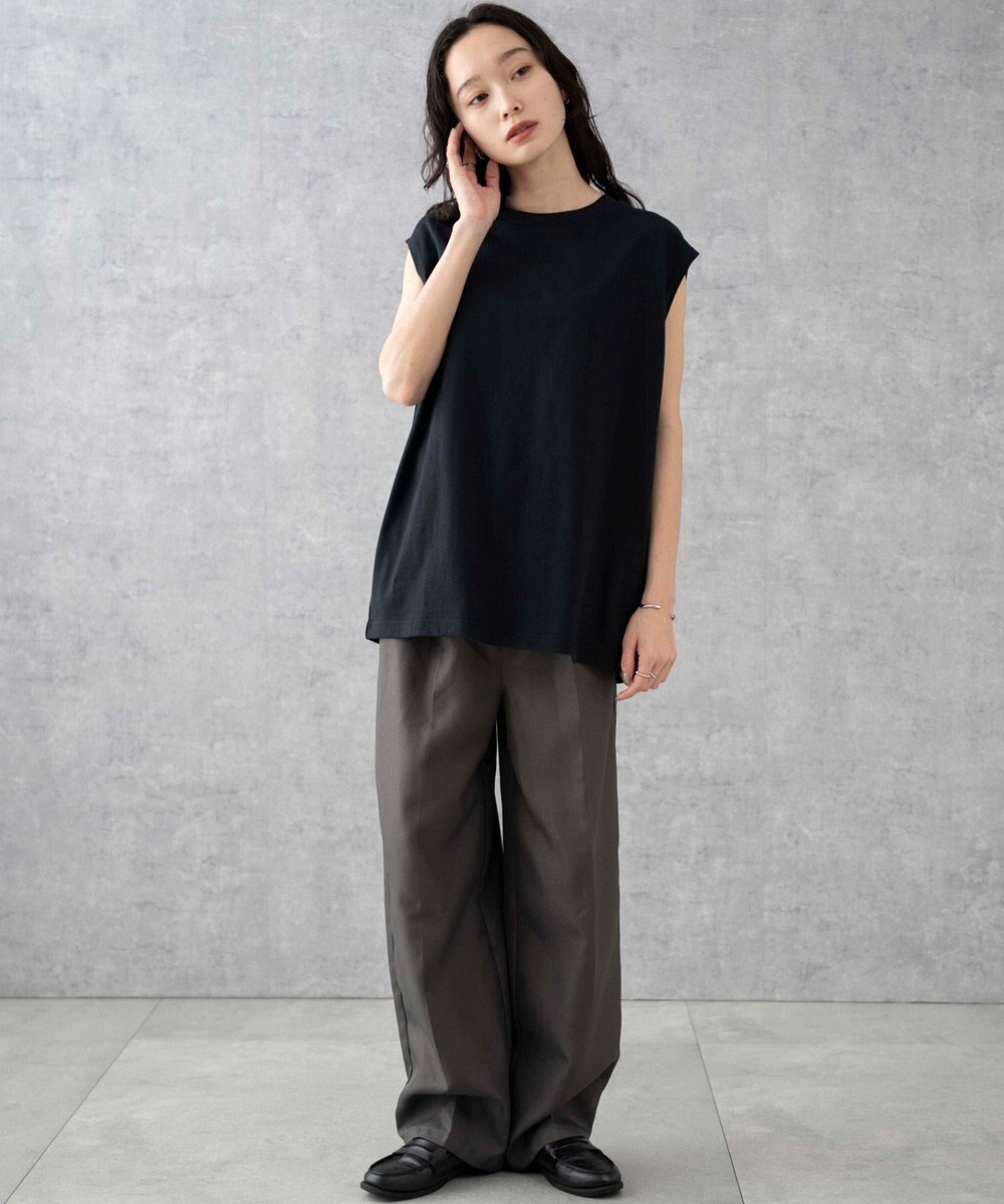 WEGO 【5色3サイズ展開/ユニセックス着用ITEM/洗える/綿100%】スリーブレスコットンT 