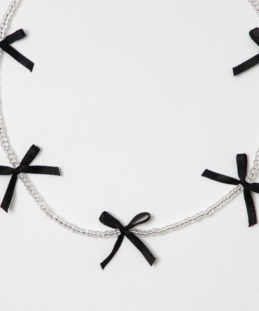 WEGO Lビーズサテンリボンネックレス 