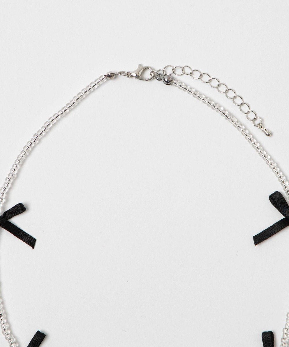 WEGO Lビーズサテンリボンネックレス 