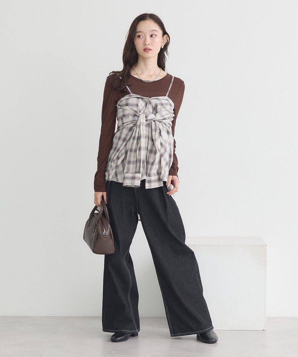 earth music&ecology クルーネックシアーテレコプルオーバー 