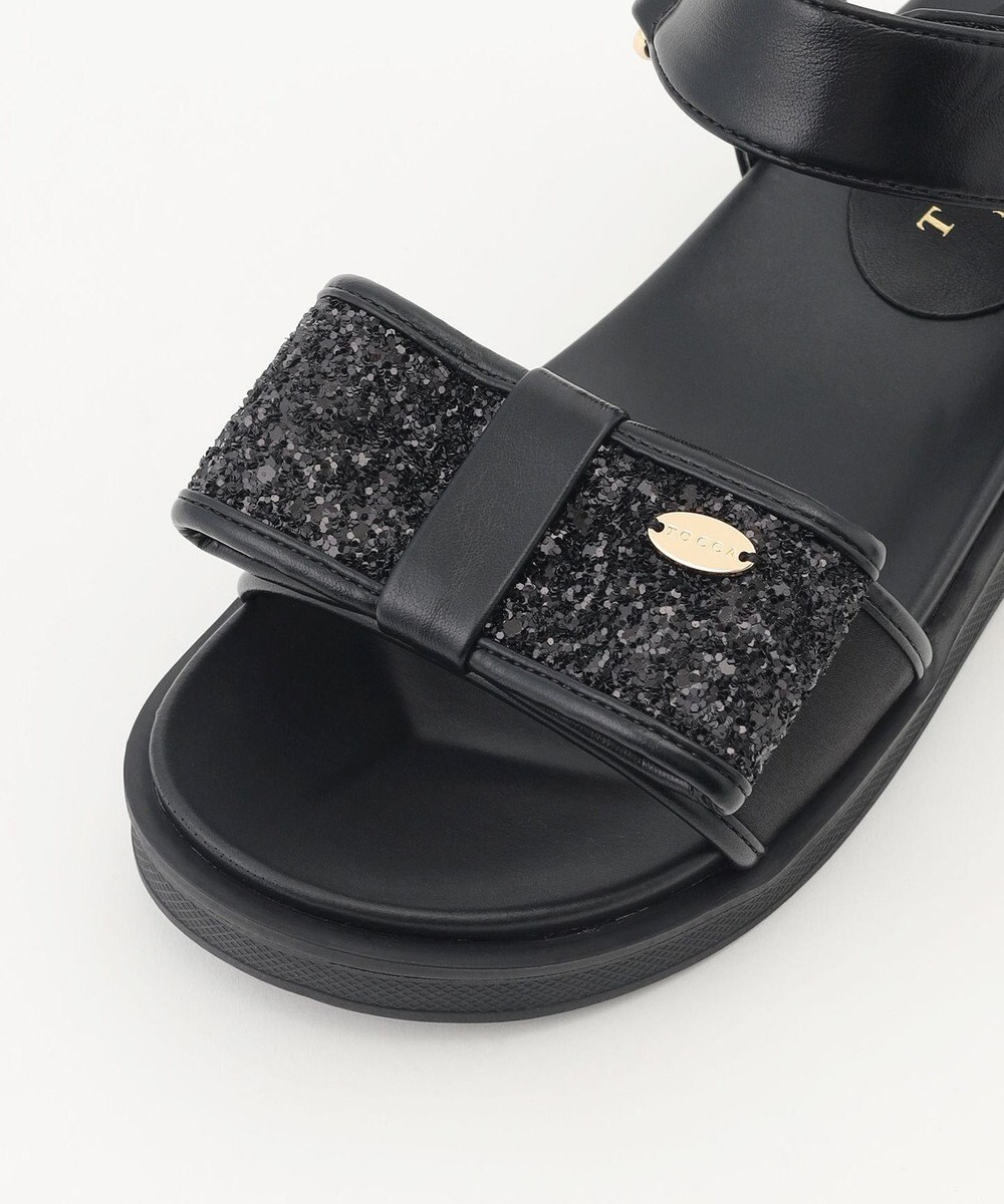 TOCCA GLITTER RIBBON FLAT SANDALS サンダル 