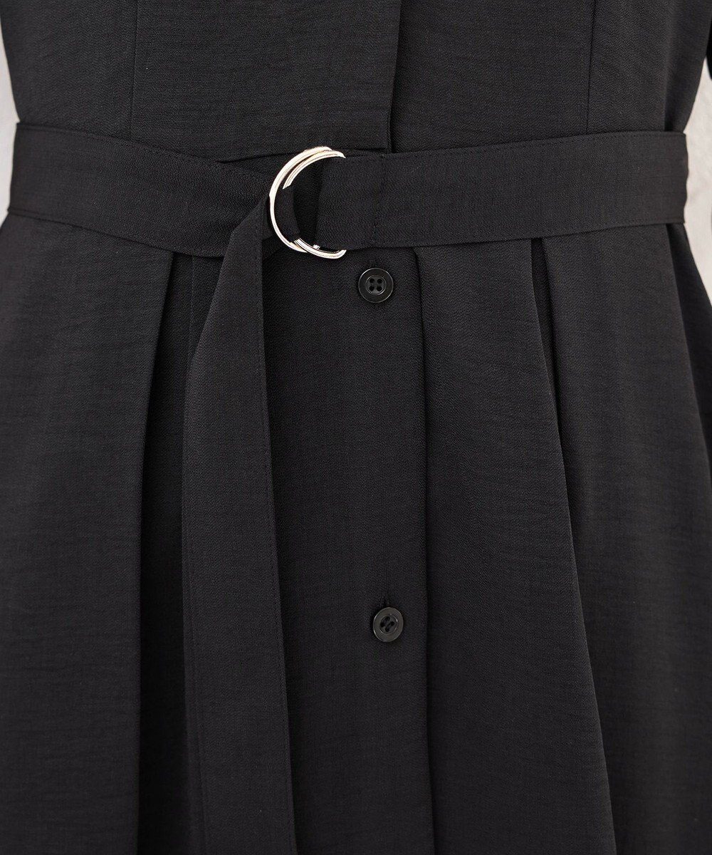 Tiaclasse 【洗える】開襟シャツワンピース 