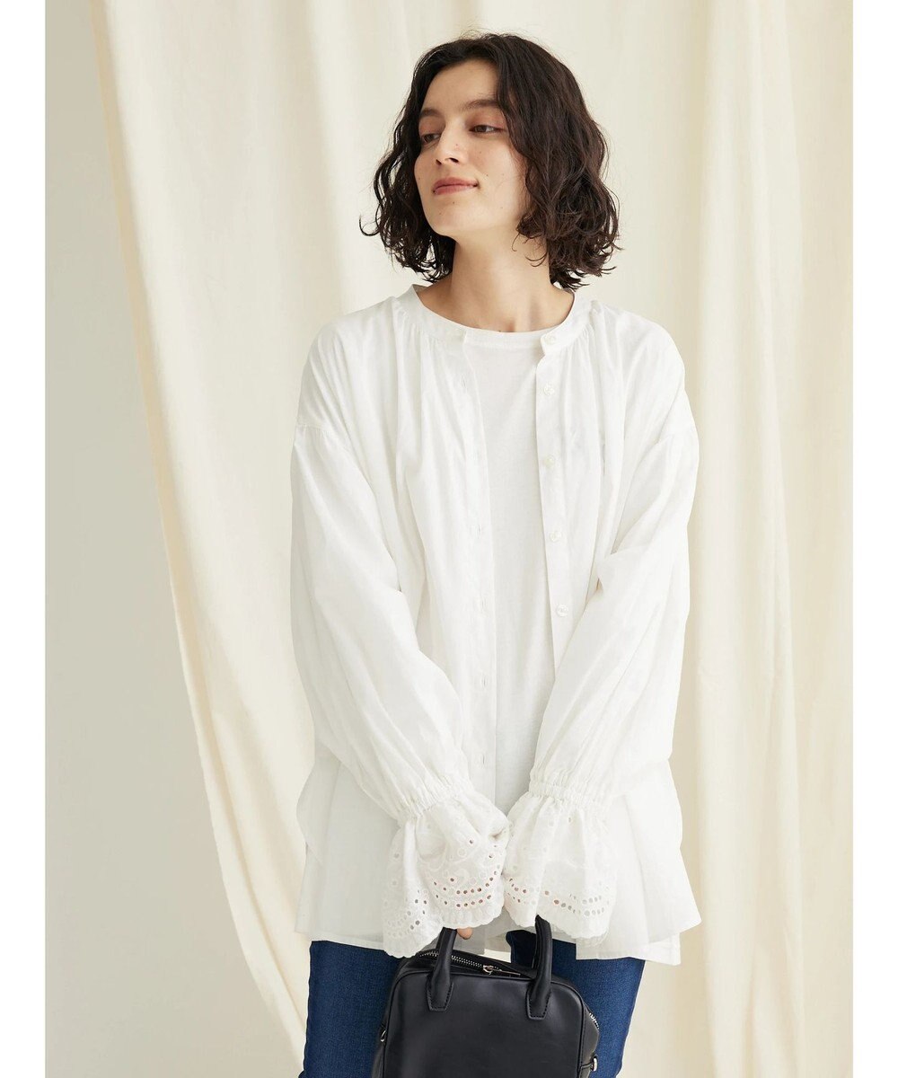 CRAFT STANDARD BOUTIQUE スカラレース袖ブラウス 