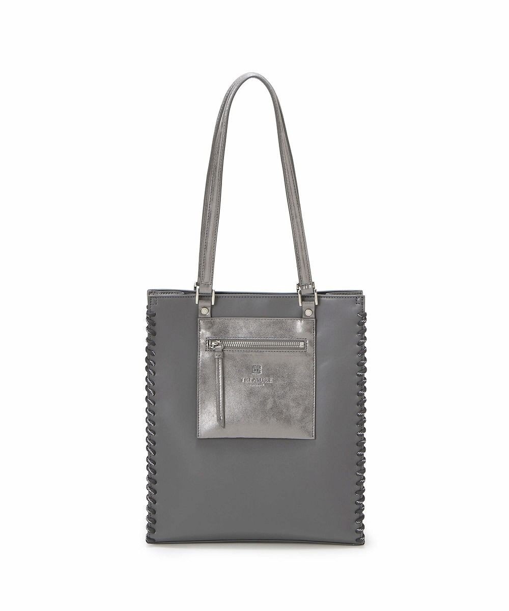 TOPKAPI 【TREASURE TOPKAPI】フェイクレザー ポーチ付き パラコード かがりトートバッグ 