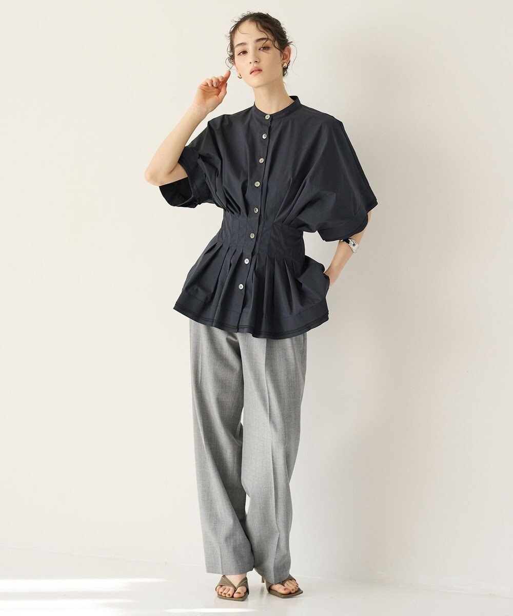 #Newans ナローウエストデザインブラウス 