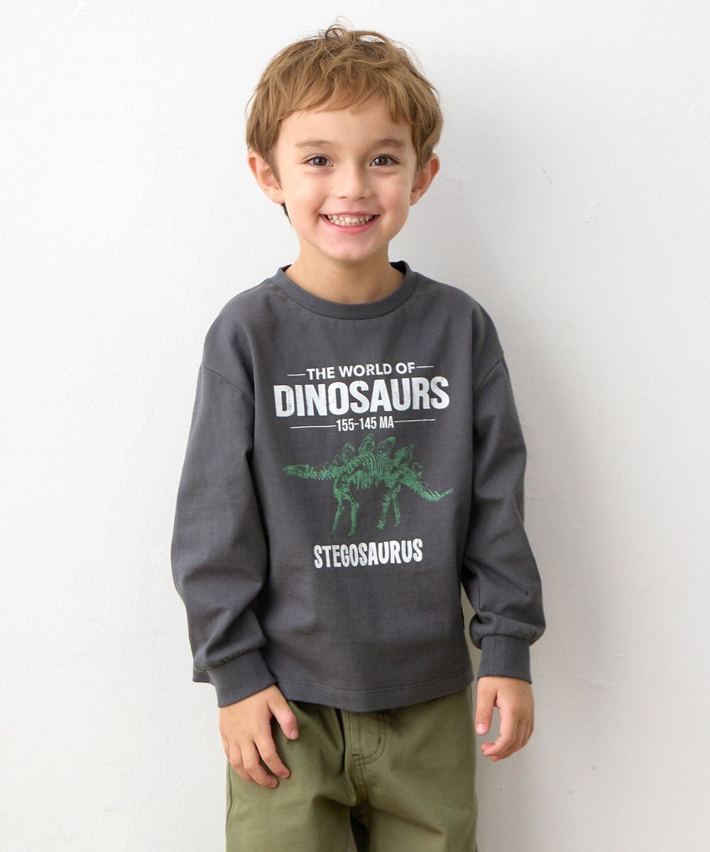 ANY KIDS 恐竜プリント 長袖Tシャツ 