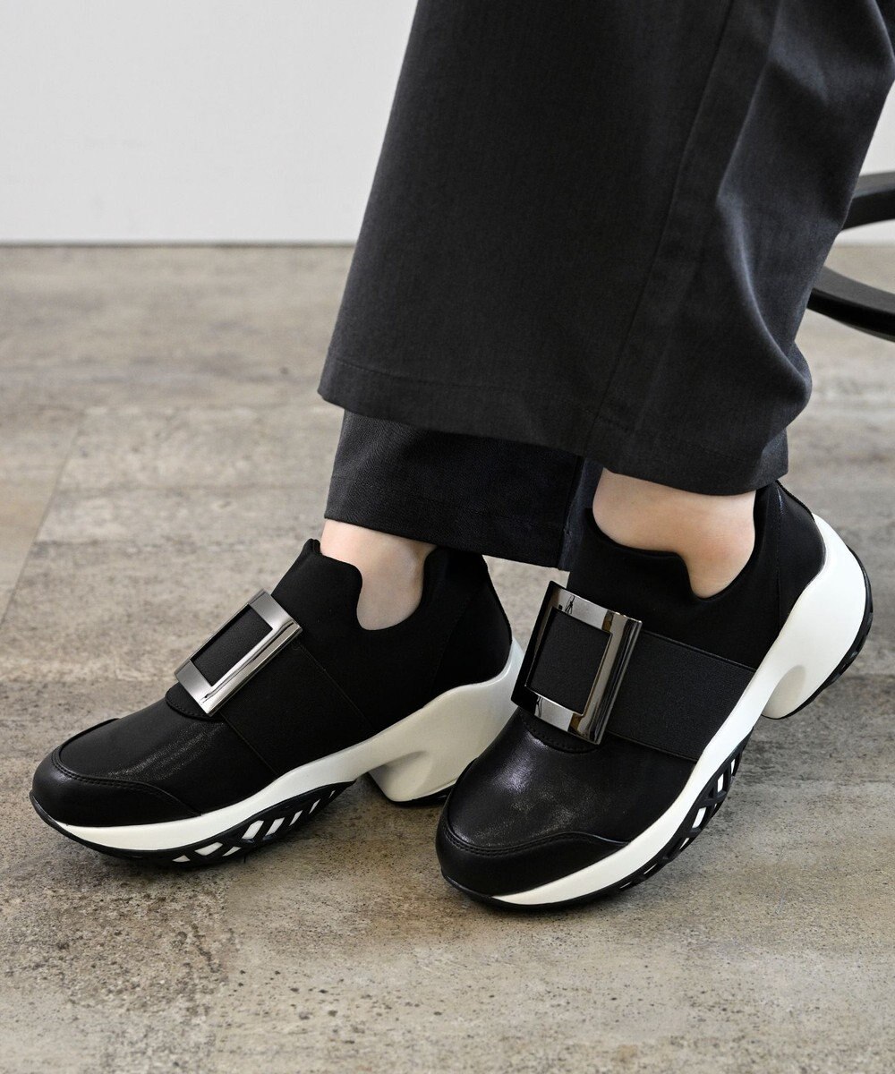 APOM 晴雨兼用　プラットフォームスリップオンスニーカー 