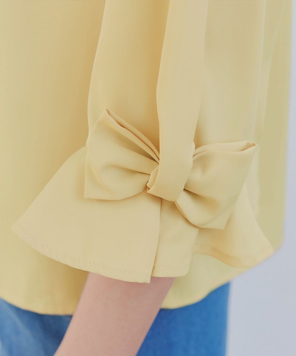 Tiaclasse 【洗える】リボンフレアスリーブブラウス 