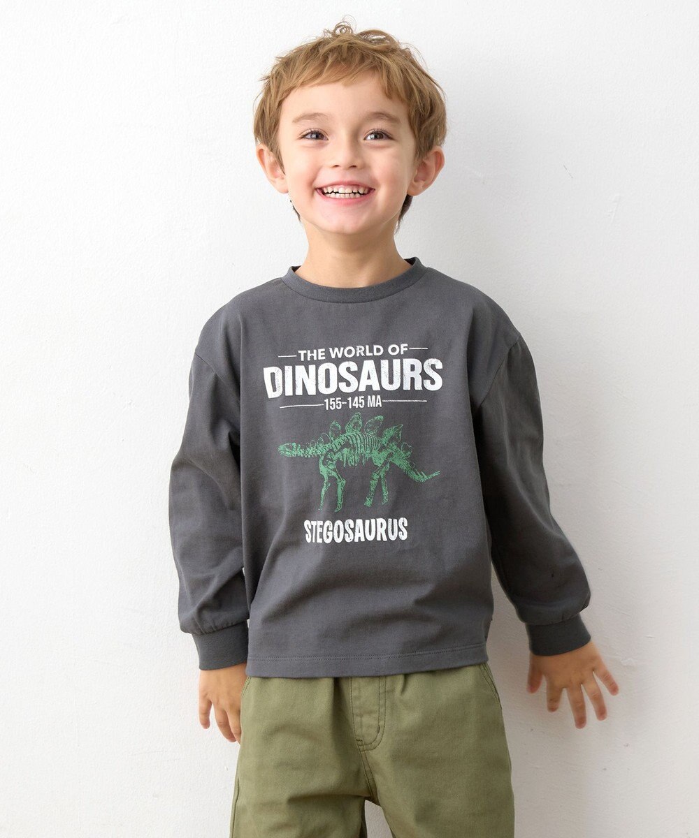 ANY KIDS 恐竜プリント 長袖Tシャツ 