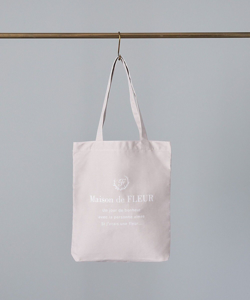 Maison de FLEUR EC限定ブランドロゴプリントキャンバストート 
