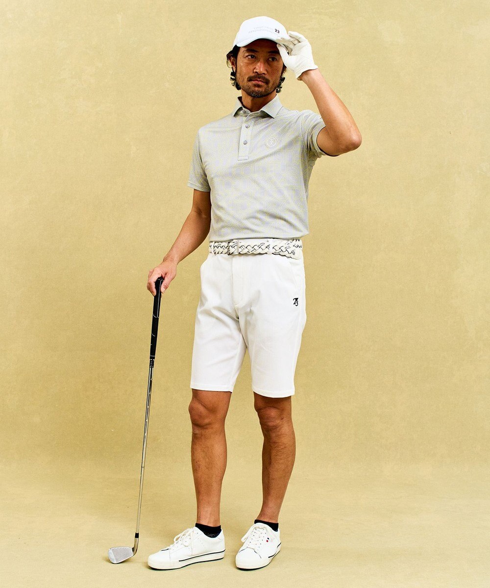 23区GOLF 【MEN】ロゴグラフィック ポロシャツ 