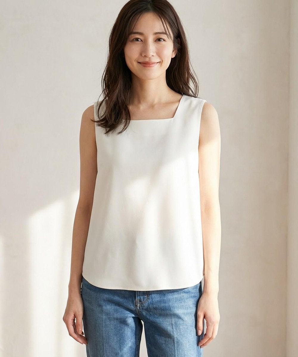 ANY SIS 【2WAY】サテン タンクトップ 