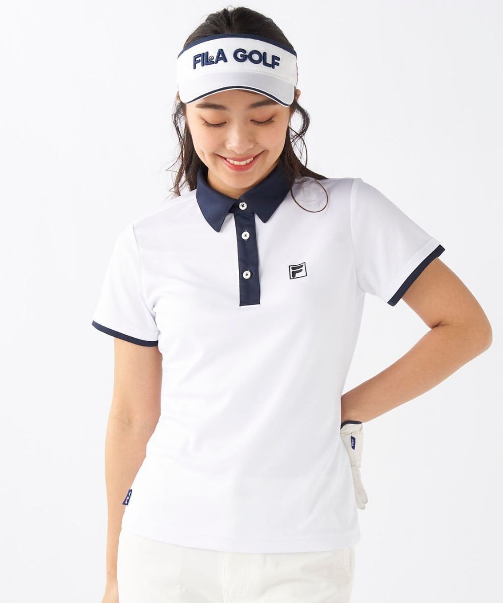 FILA GOLF／marie claire 【FILA GOLF】アクセントカラー半袖ポロシャツ 