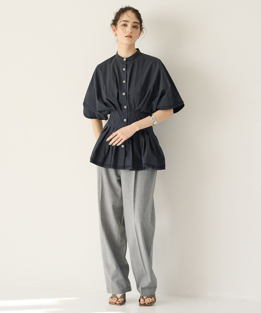 #Newans ナローウエストデザインブラウス 