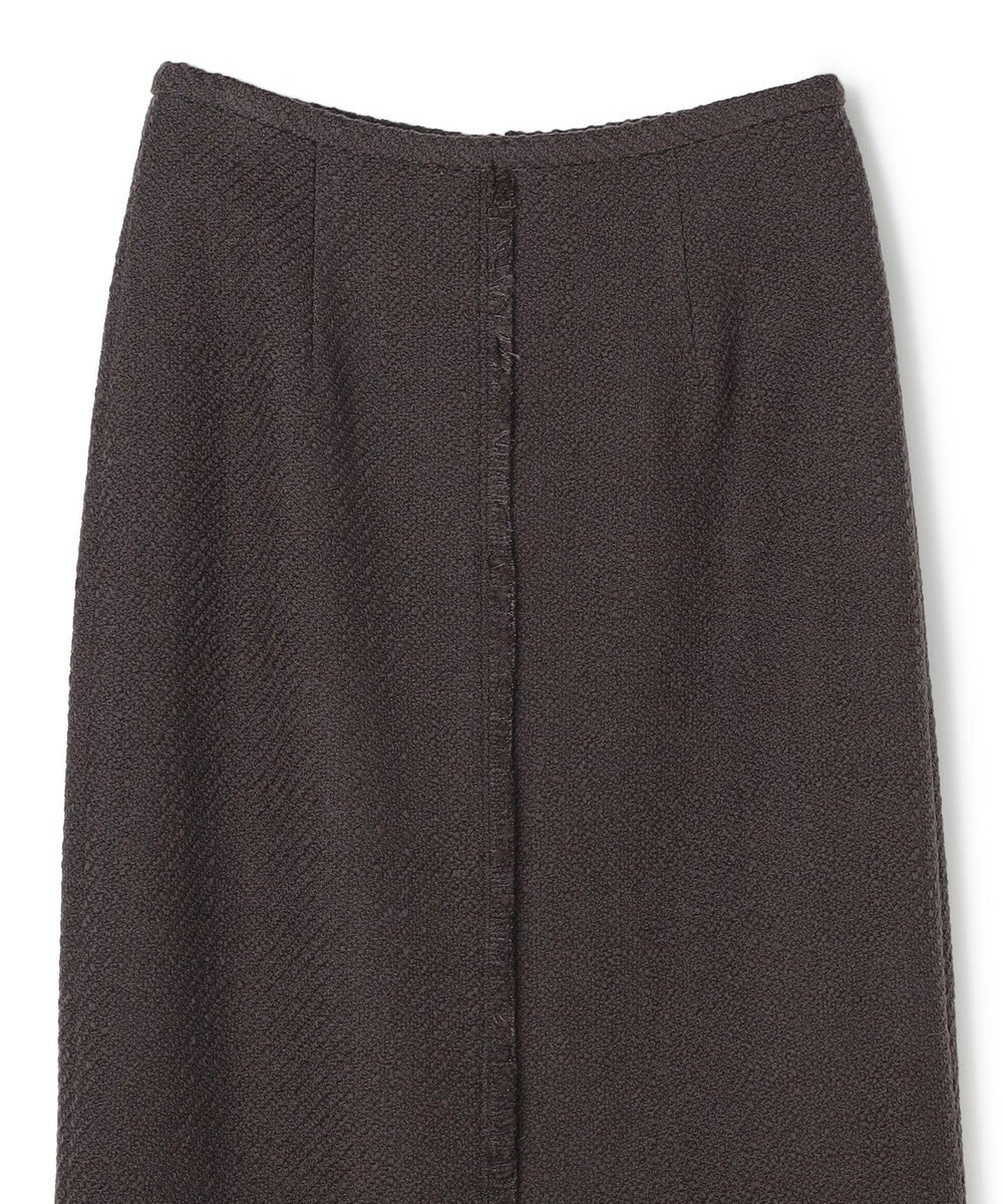 BEIGE， MULLIN / ウールツイードフロントベントスカート 