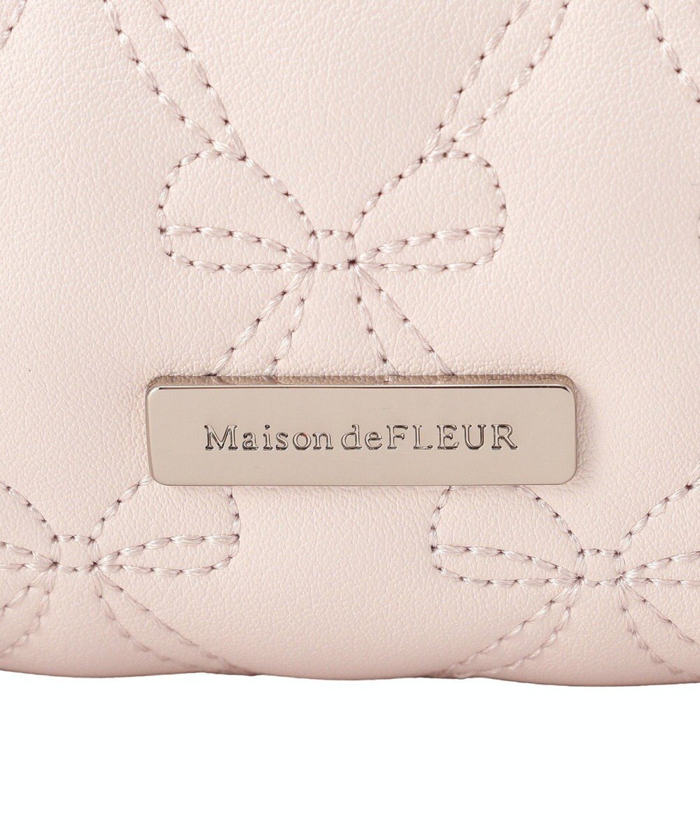 Maison de FLEUR リボンキルティングロングポーチ 