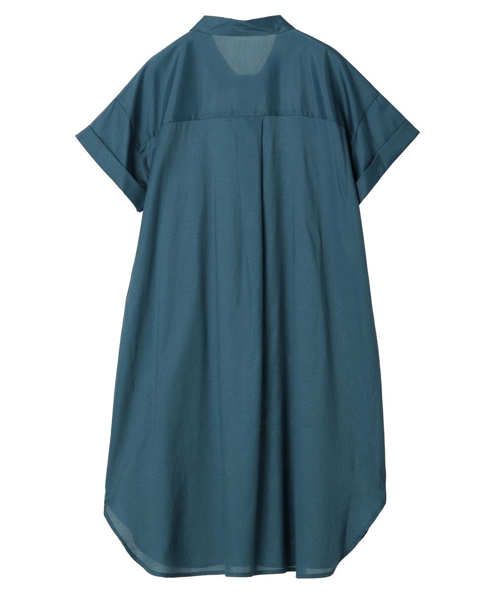 Green Parks ミディ丈半袖シャツワンピース 