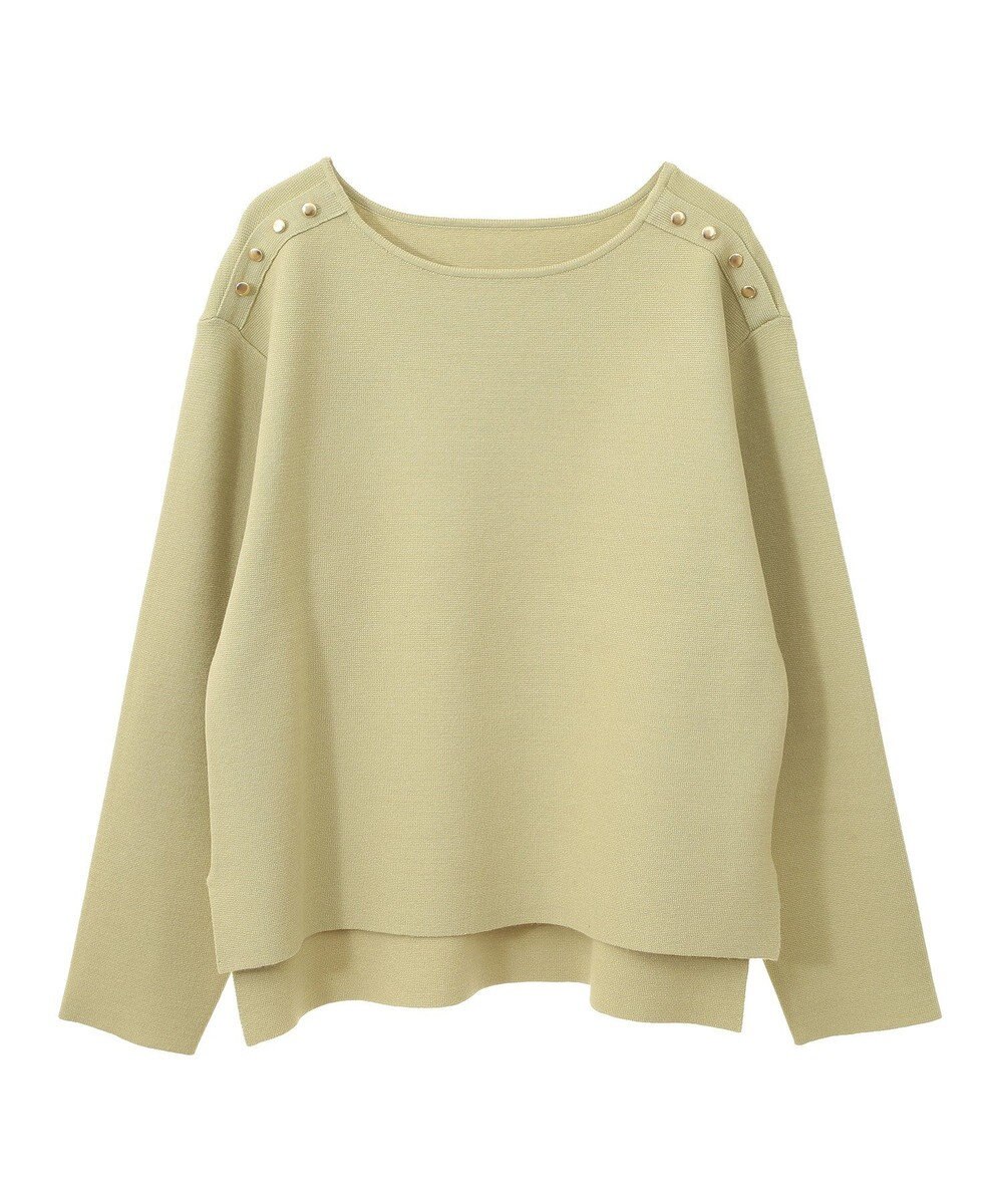 YECCA VECCA ミラノリブ金釦ニット 