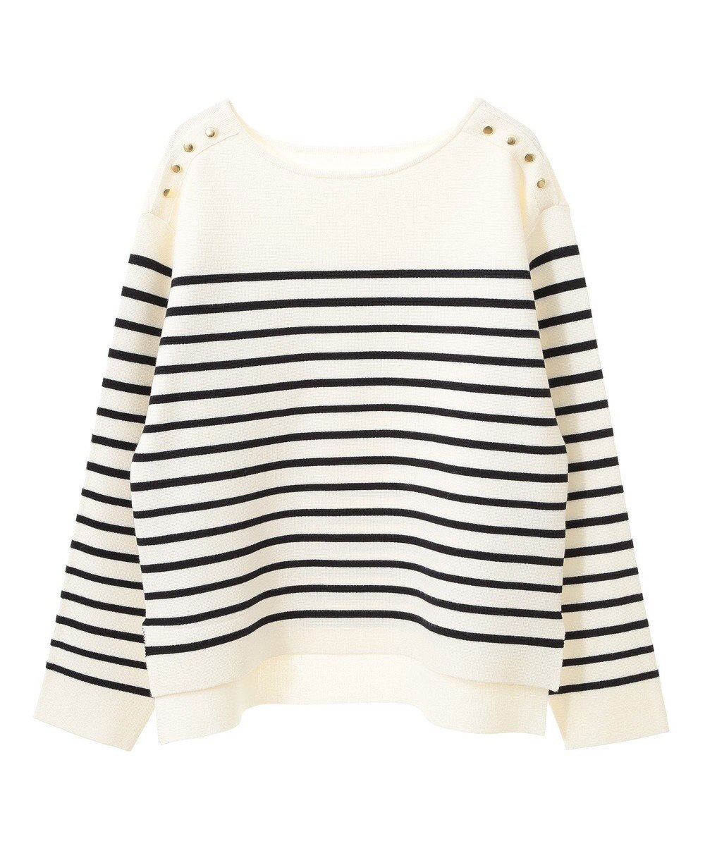 YECCA VECCA ミラノリブ金釦ニット 