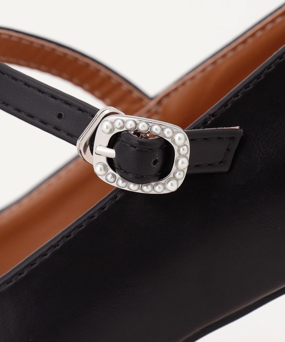 ICB パールバックル ポインテッドパンプス 